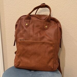 Universal Thread Tan Leather Laptop Bag